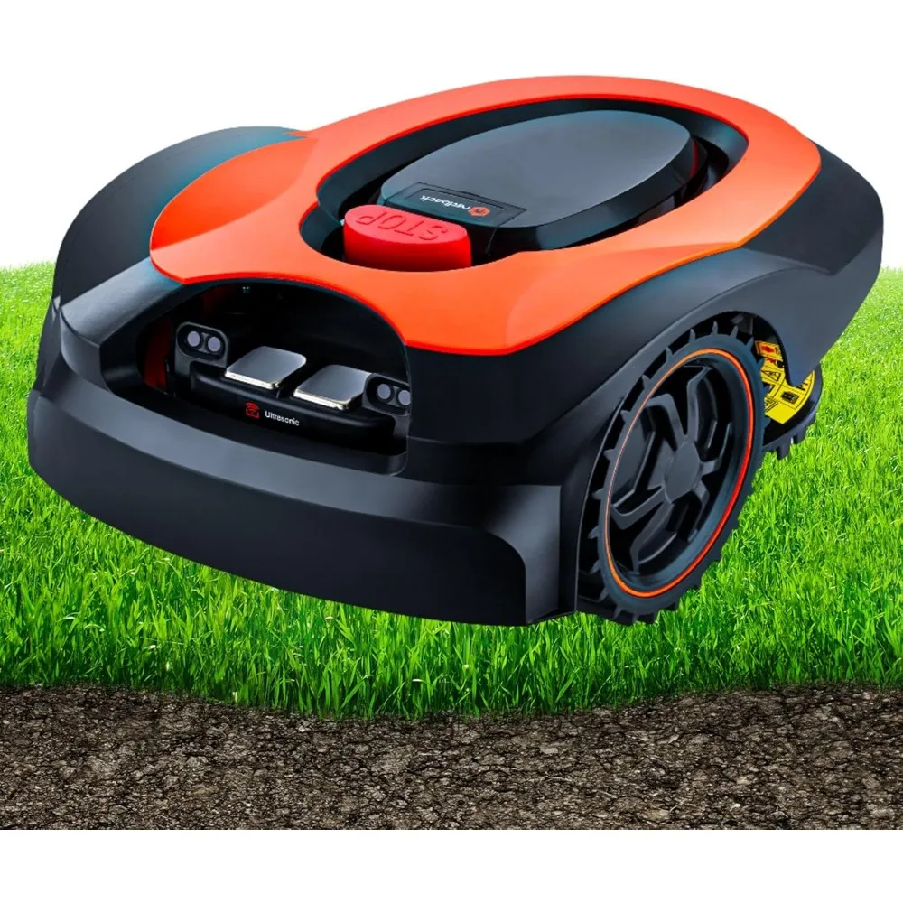 

Robot Lawn Mower with Bluetooth App Control Ultrasonic Sensor Metal Plate 1/8 Acre 20 Degrees Slope