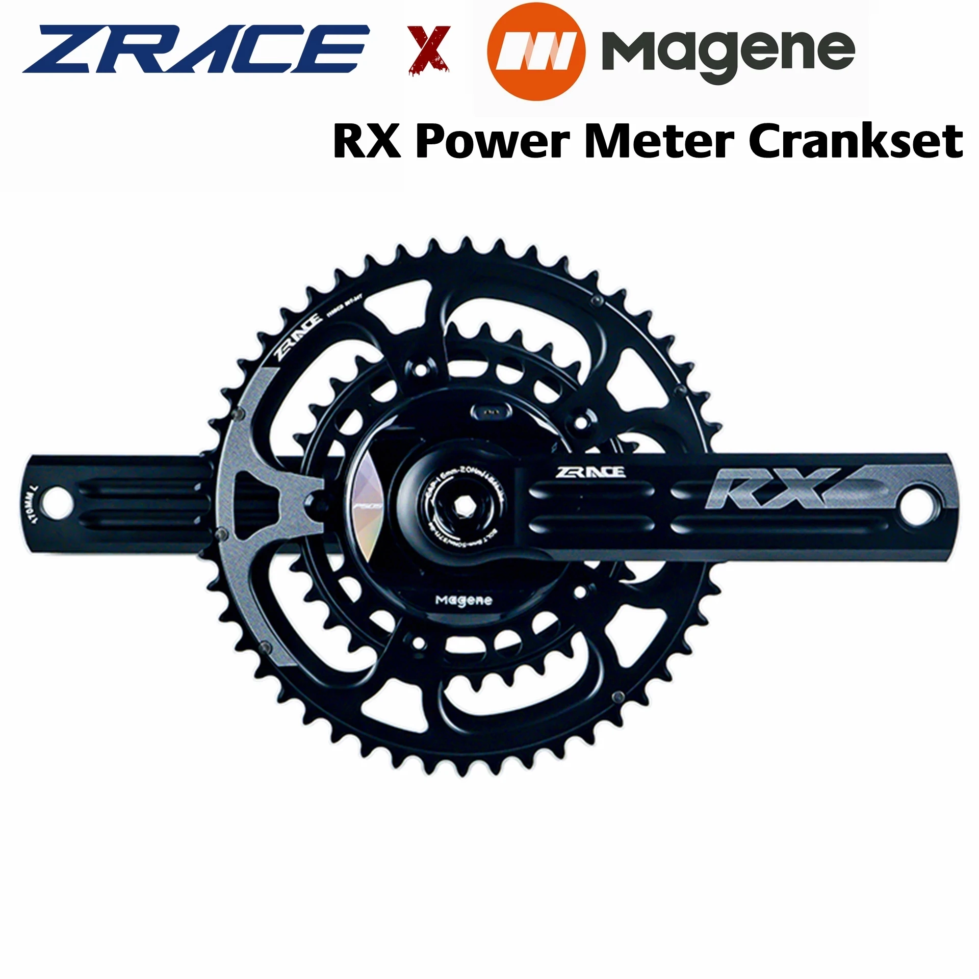 2024 ZRACE x MAGENE RX Power Meter Crankset 2 x 10/11/12 Speed Chainset,DUB Bottom bracket,Power Crank,P505 Power Meter Spider