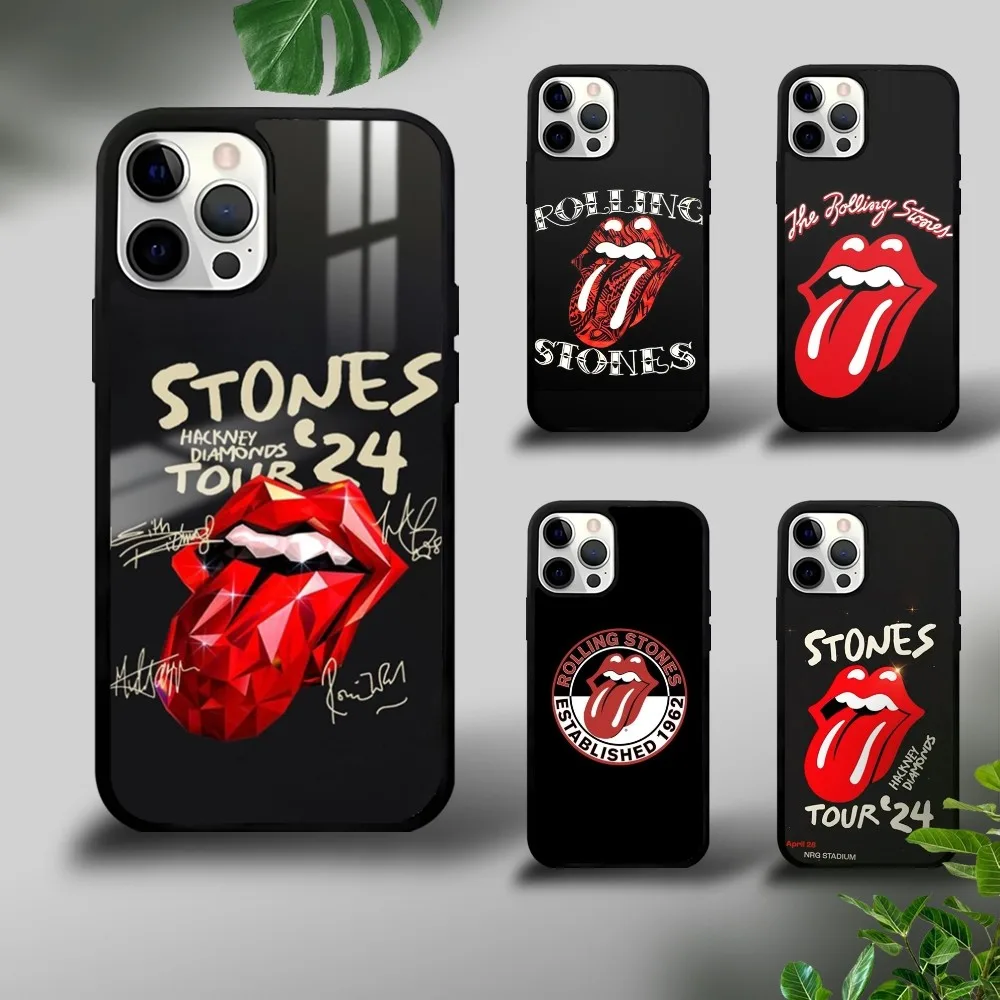 

Band R-RollingS S-Stones Phone Case For iPhone 16 15 14 13 12 11 Pro Xs Max Mini Plus Celulares Hard Funda