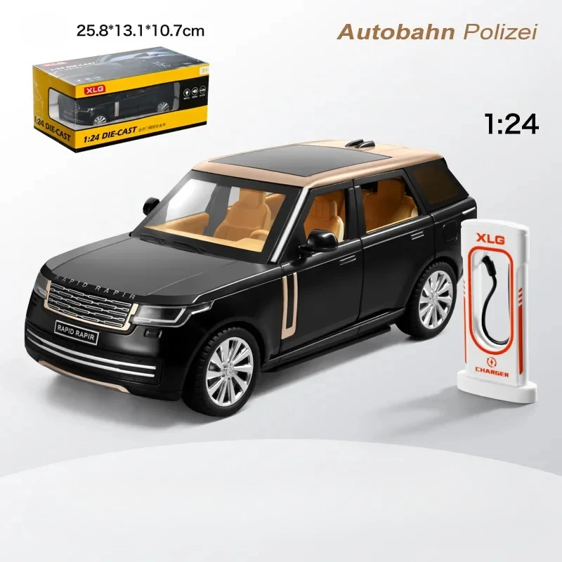 1:24 Land Rover Range Rover SUV vehículos de juguete fundidos a presión de aleación modelo de coche sonido luz coche extraíble juguetes para niños regalos