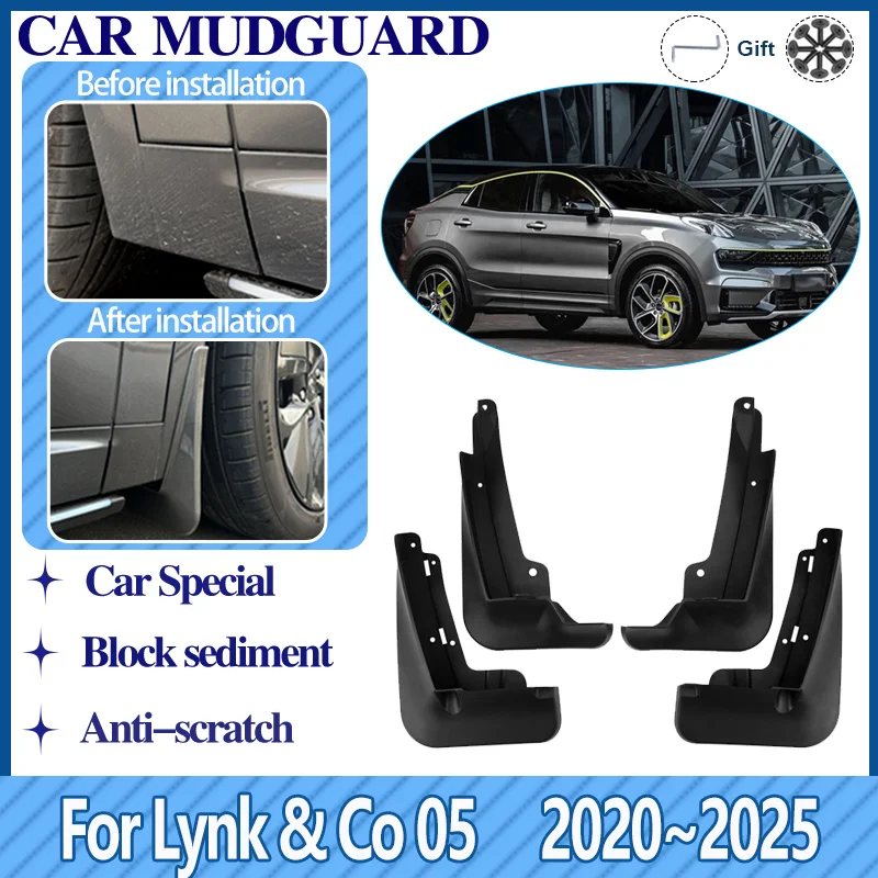 

Для Lynk & Co 05 аксессуары 2020 ~ 2025 2021 2022 2023 2024 автомобильные крылья антифриз брызговики брызговики автомобильные аксессуары