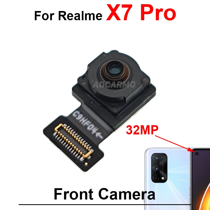 For Realme X7 Pro Facing Front Camera + Back Main Rear Macro UltraWide Camera Module 64MP 8MP 2MP Replacement Parts