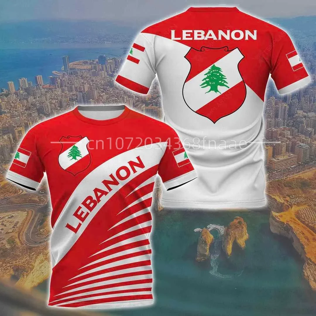 LEBANON T Shirt Diy Free Custom Name Number Lbn T-shirt Photo Clothes Print Tshirts Logo Respirant 3D short sleeve