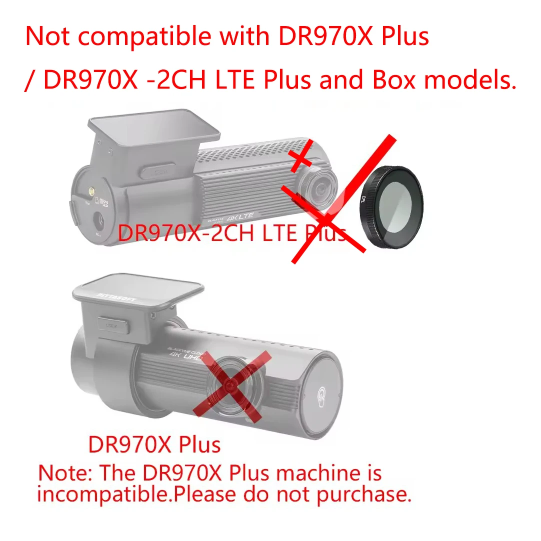 For BLACKVUE CPL filter Reduce Glare Reflect DR970X, DR770X front cameras (DR900X, DR750X, DR900S, DR750S, DR650S, DR650GW)