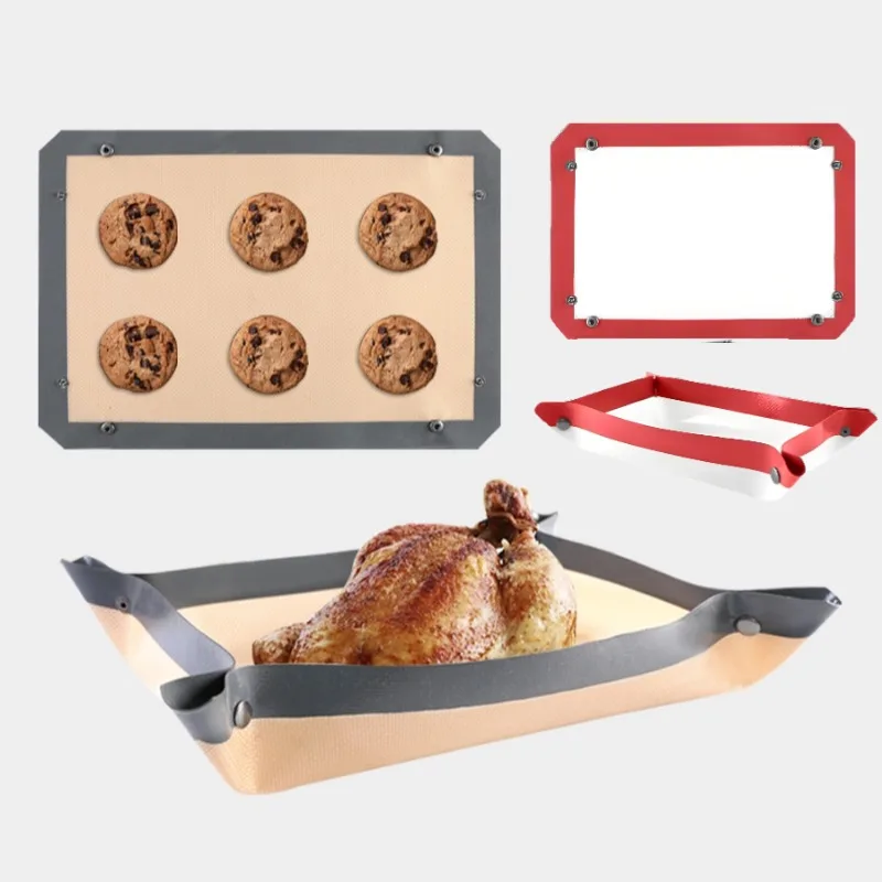 Leak Proof Silicone Baking Mat Thickened High Temperature Resistant Cookies Roasted Chicken Grilled Fish Silicone Baking Tools