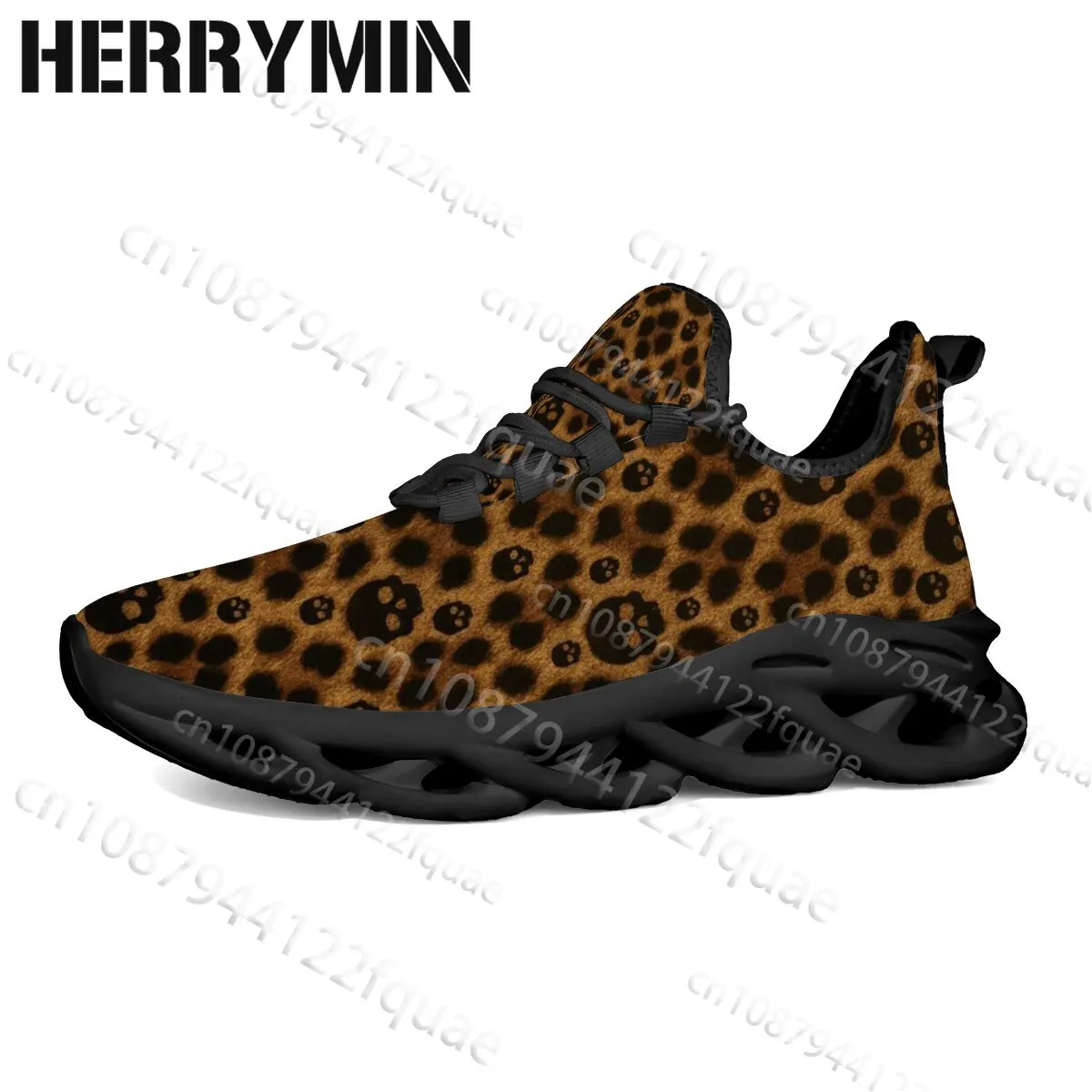 Fashion Leopard Animal Print Women Athletic Shoes Non Slip Wave Bottom Casual Walking Sneakers Comfort Breathable Mesh Trainers