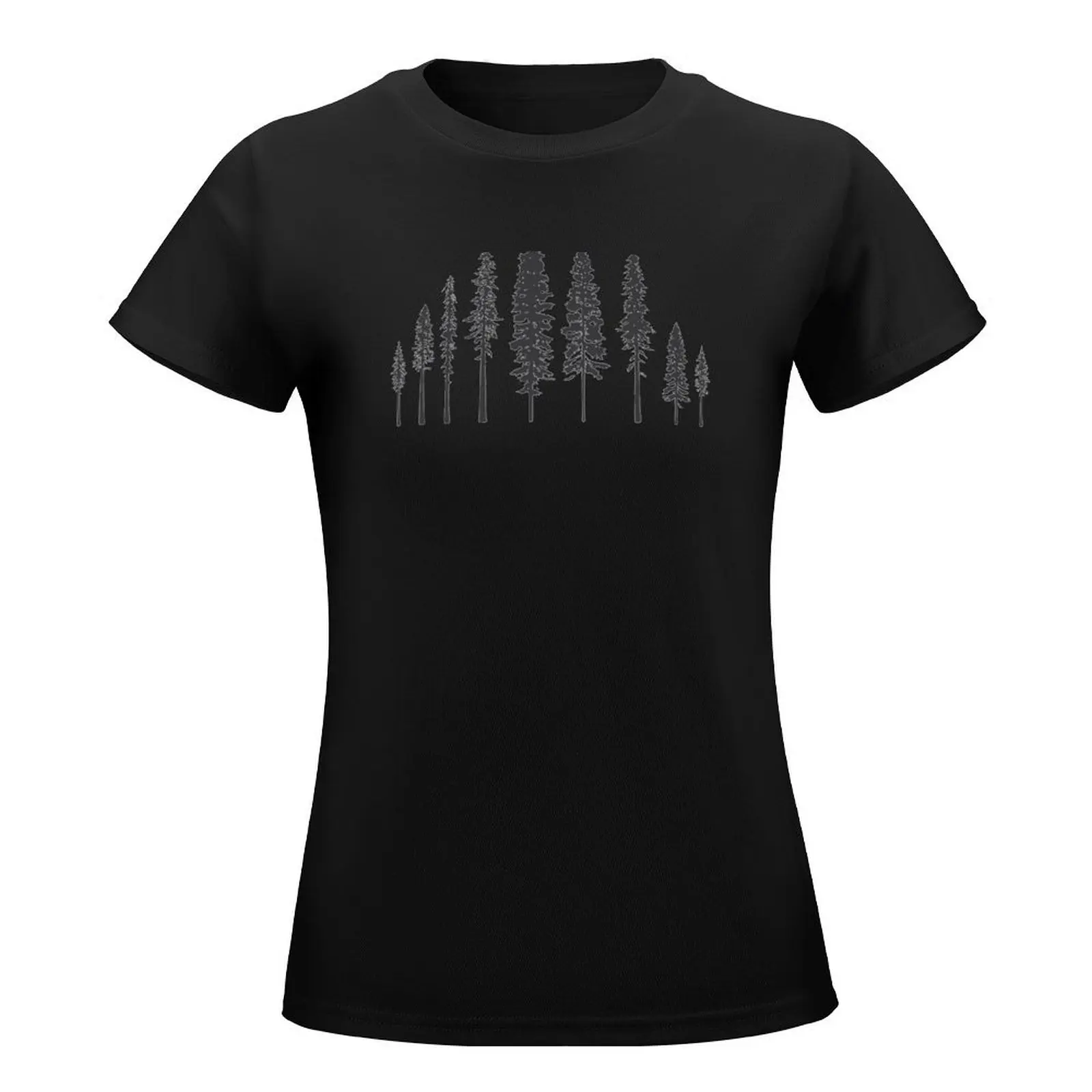 Silhouettes of Redwood Trees T-Shirt funny aesthetic clothes Blouse tshirts for Women