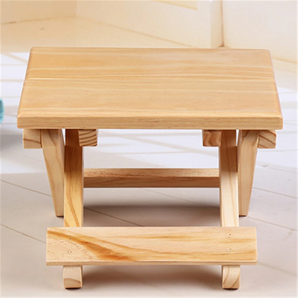 

Foldable Stool Foot Stool Kids Furniture Wooden Folding Square Chairs Sitting Stool Portable Outdoor Chair Camping Fishing Stool