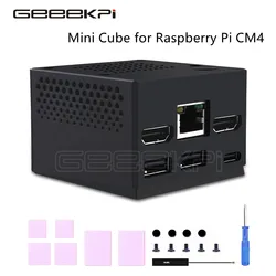 DeskPi Raspberry Pi CM4/5 Metal Case Shell With Aluminum Alloy Radiator Integrating a Silent Fan Supports M.2 NVME SSD