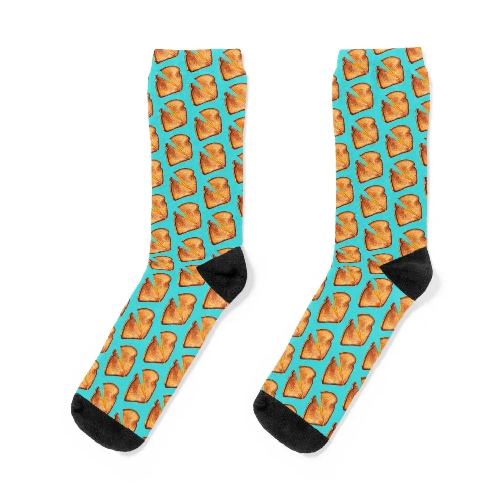 Grilled Cheese Sandwich Pattern - Blue Socks man christmass gift Socks Women Men's