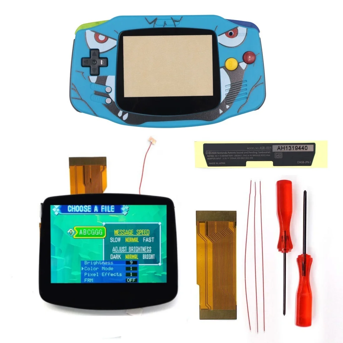 

Hispeedido выпадающий 3,0 дюймовый ламинированный ЖК-экран V5 для GBA IPS экран подсветки для Gameboy ADVANCE OSD меню УФ-печать Shell