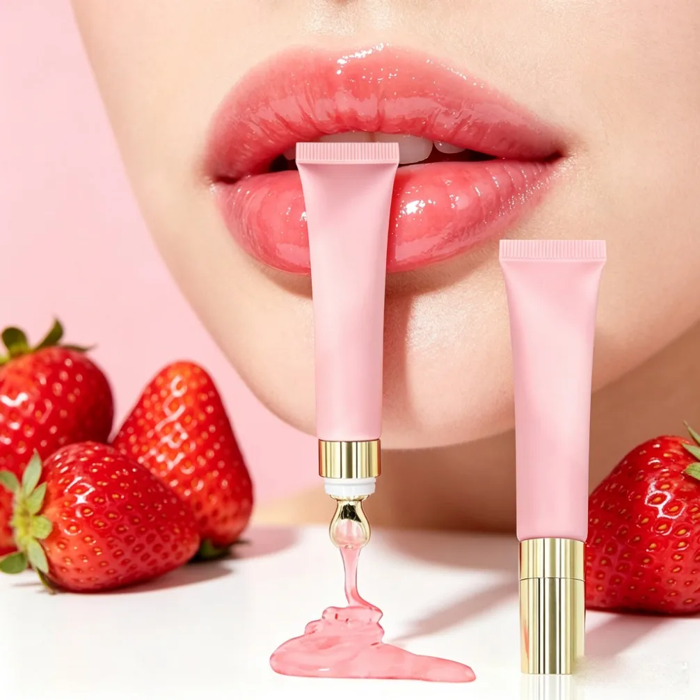 Tube Plant Based Lip Plumping Oil Glossy Shine Lip Care Nourishing Hydrating Vegan Private Label Custom Logo Wholesale