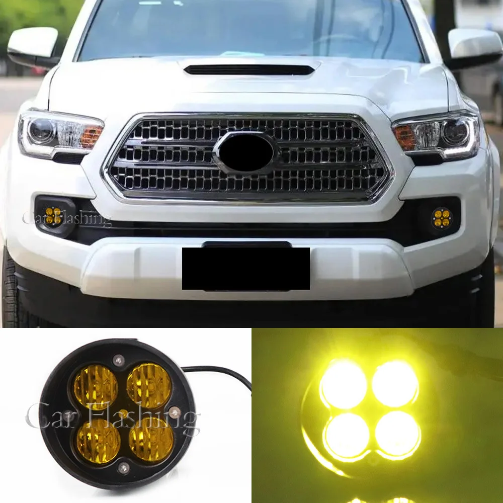 For Toyota Tacoma, Tundra, and Super 4 Runner LED Gold Light fog lights