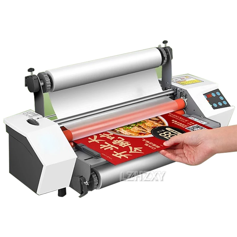 A3 Paper Laminating Machine Cold Roll Laminator Four Rollers Worker Card Office File Laminator 220V 500W Laminating Machine