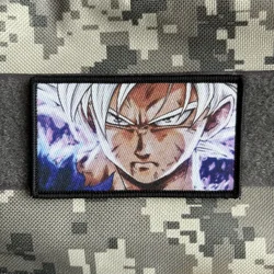 Wukong Eyes Patches for Clothing Hook and Loop Anime Character Goku Morale Badge Printing Tactical Backpack Cartoon Sticker