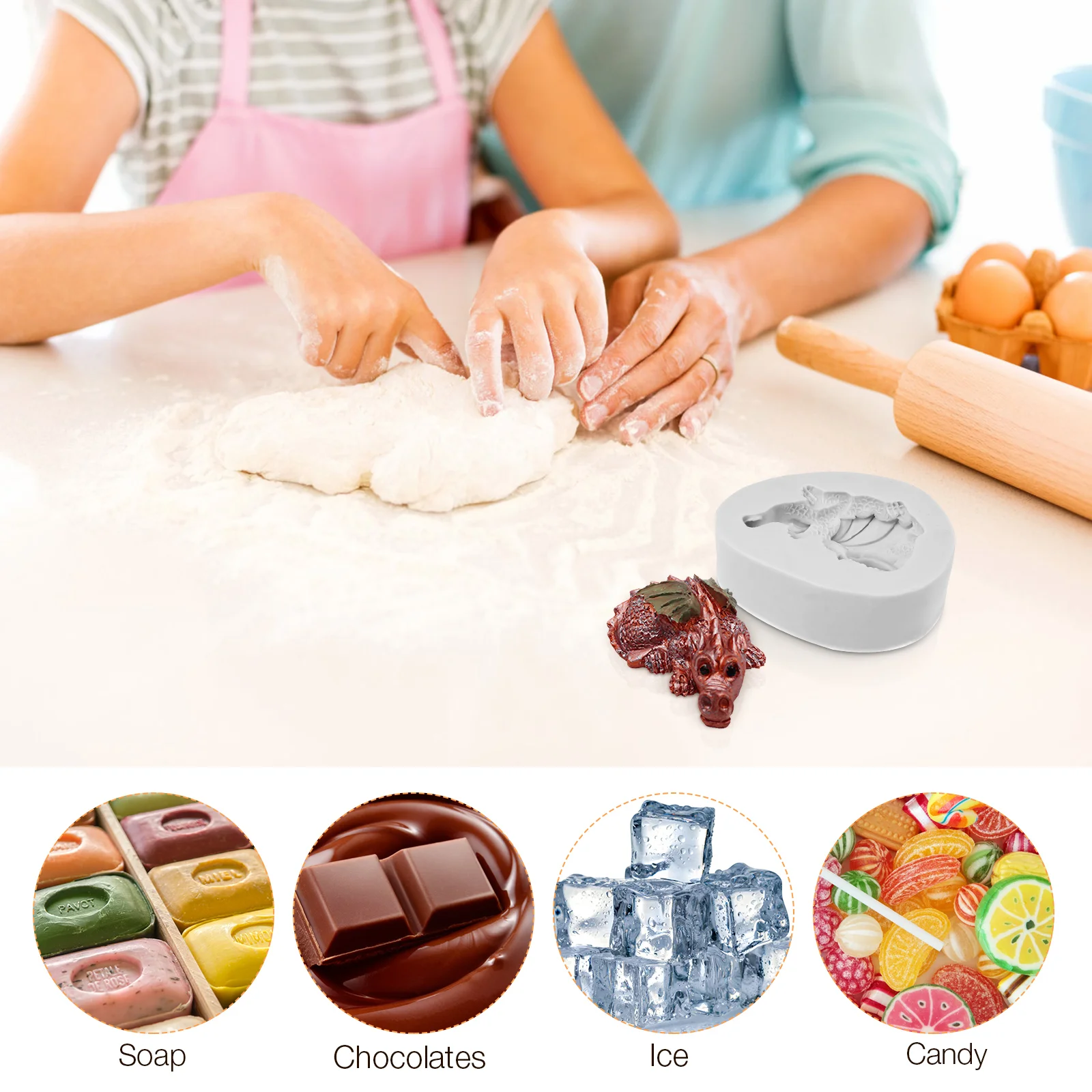 Fondant Cake Mould Silicone Mold for Baking Kitchen Chocolate Molds Decorating Bakery Tool Lolly