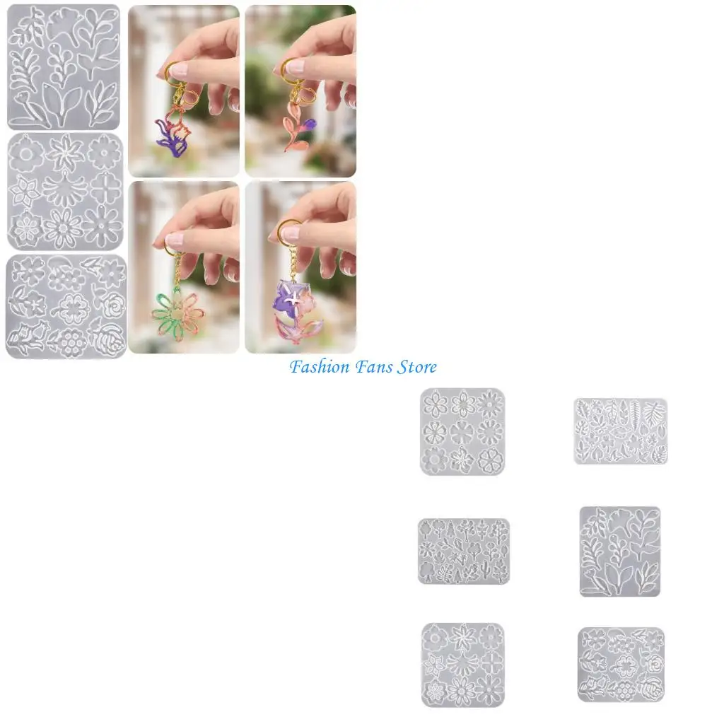 Rose Petal Leaf Flower Silicone Mold For DIY Resin Earrings Pendants Craft Projects