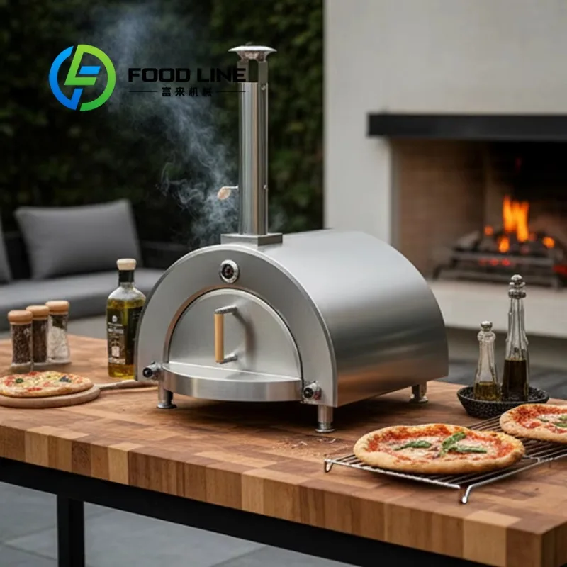 Luxurious Premium Gas Pizza Oven Double Layer Stainless Steel High Heat Output Pulse Ignition Flame Safety 2 Burners