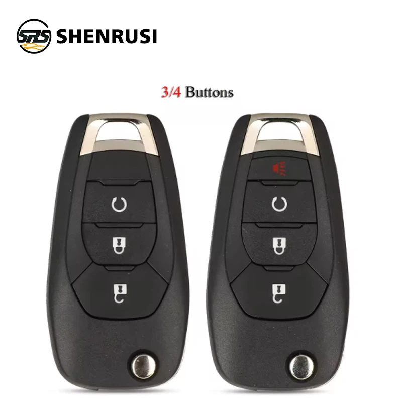 YONSEN Klappbare Fernbedienungs-Autoschlüsselhülle für Chevrolet Trax Spark Cruze Sonic Trailblazer Malibu für GM 3/4-Tasten-Gehäuse