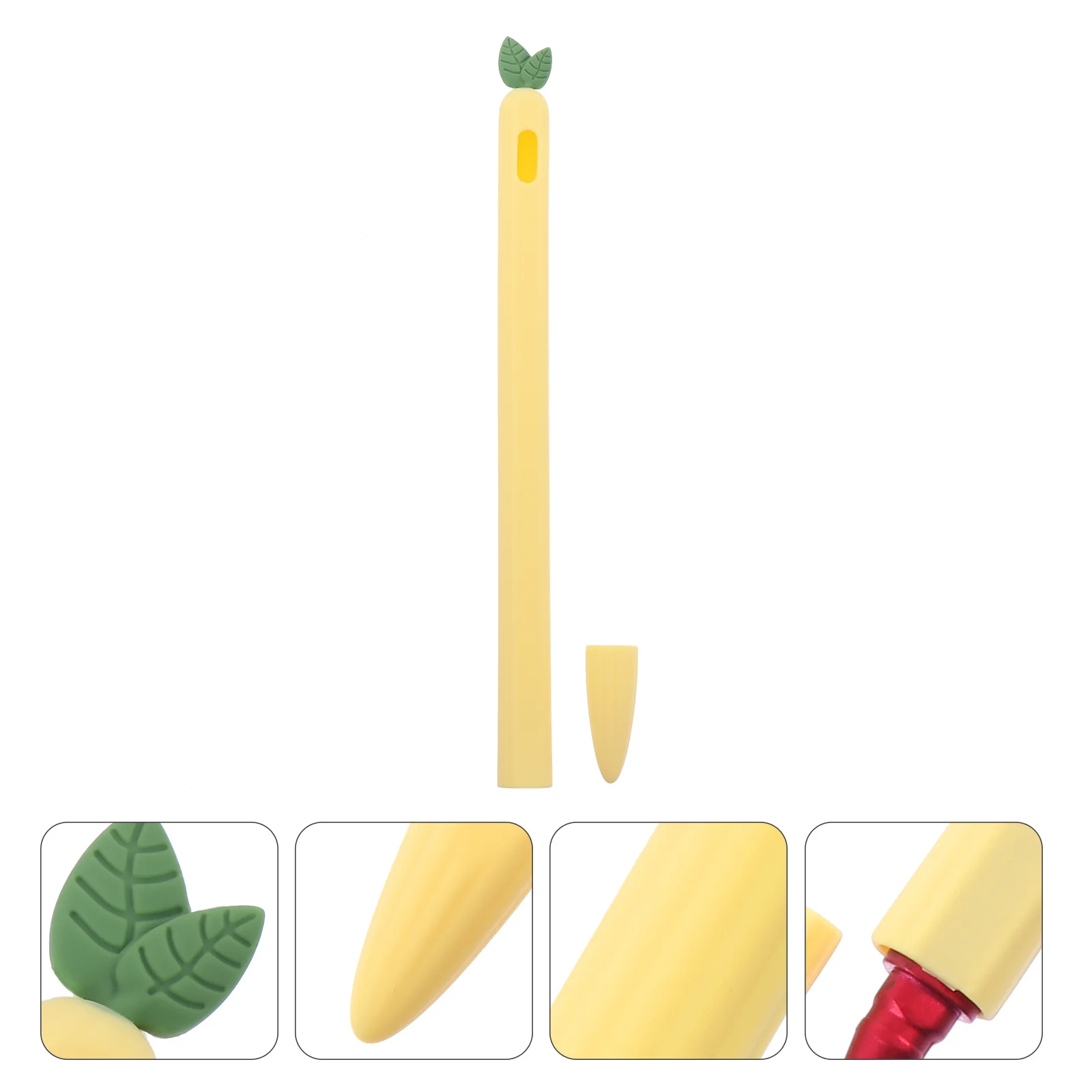 Stylus Pen Cover Carrot Silicone Case for Pencil 2 Easy Install Scratch Resistant Flexible Fit Comfortable Touch Unique