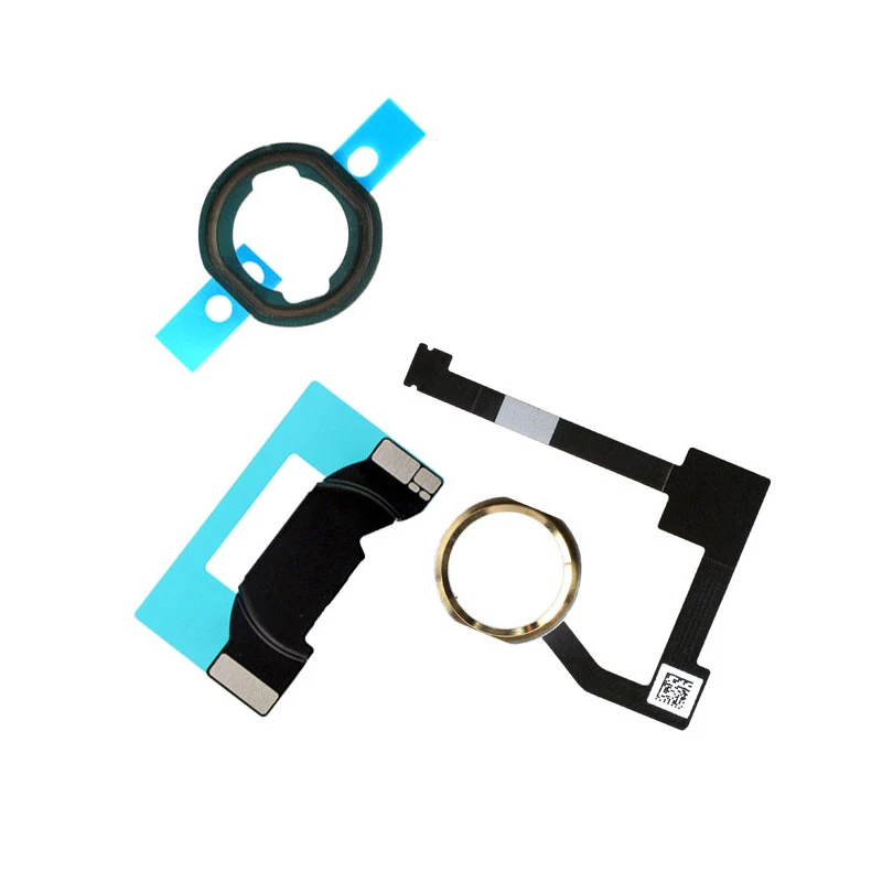 Home Button Flex Cable Assembly For iPad 6 Air 2/ Mini 4 Homebutton with Rubber Gasket and Spacer Holder For iPad Pro 12.9 2015