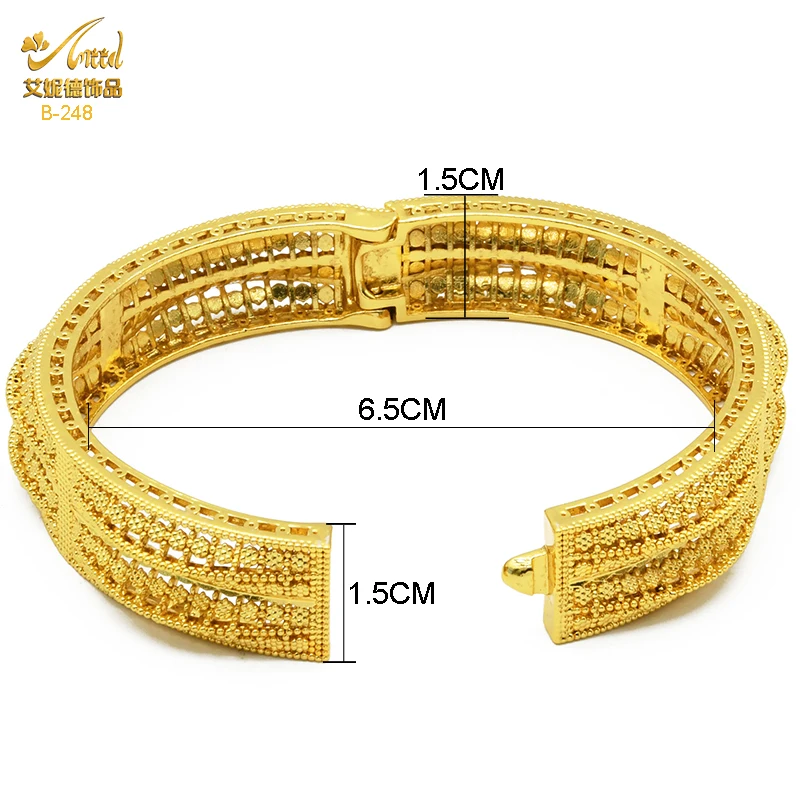 ANIID African Jewelry Bangles Bracelet Hawaiian Arabic Indian Luxury Dubai Bangles Nigerian Bridal Wedding Party Gifts Wholesale