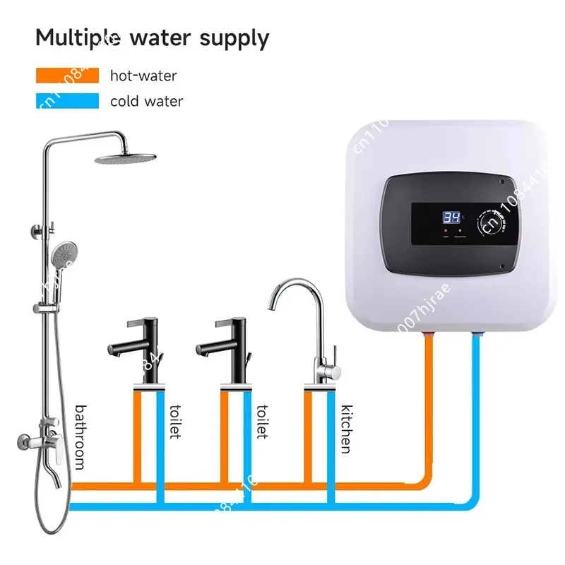 110V 220V Stainless Steel Wall Mounted Water Heater 15L 20L Storage Type For Kitchen Sink Shower Household Use