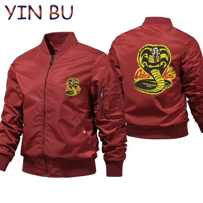 Cobra Kai Jacket Men's Clothes Streetwear Mens Bomber Jackets Coat Windbreaker 5XL Plus Size Clothes Thick t shirt Jacket Parkas