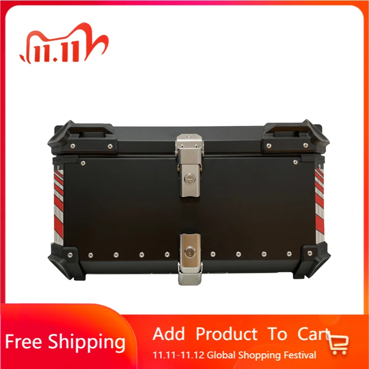 STLF 85L Motorcycle Tail/side Box Aluminum Top Case Waterproof Tail/side Box Motorcycle Alloy Motorcycle Outdoor Riding Carrier