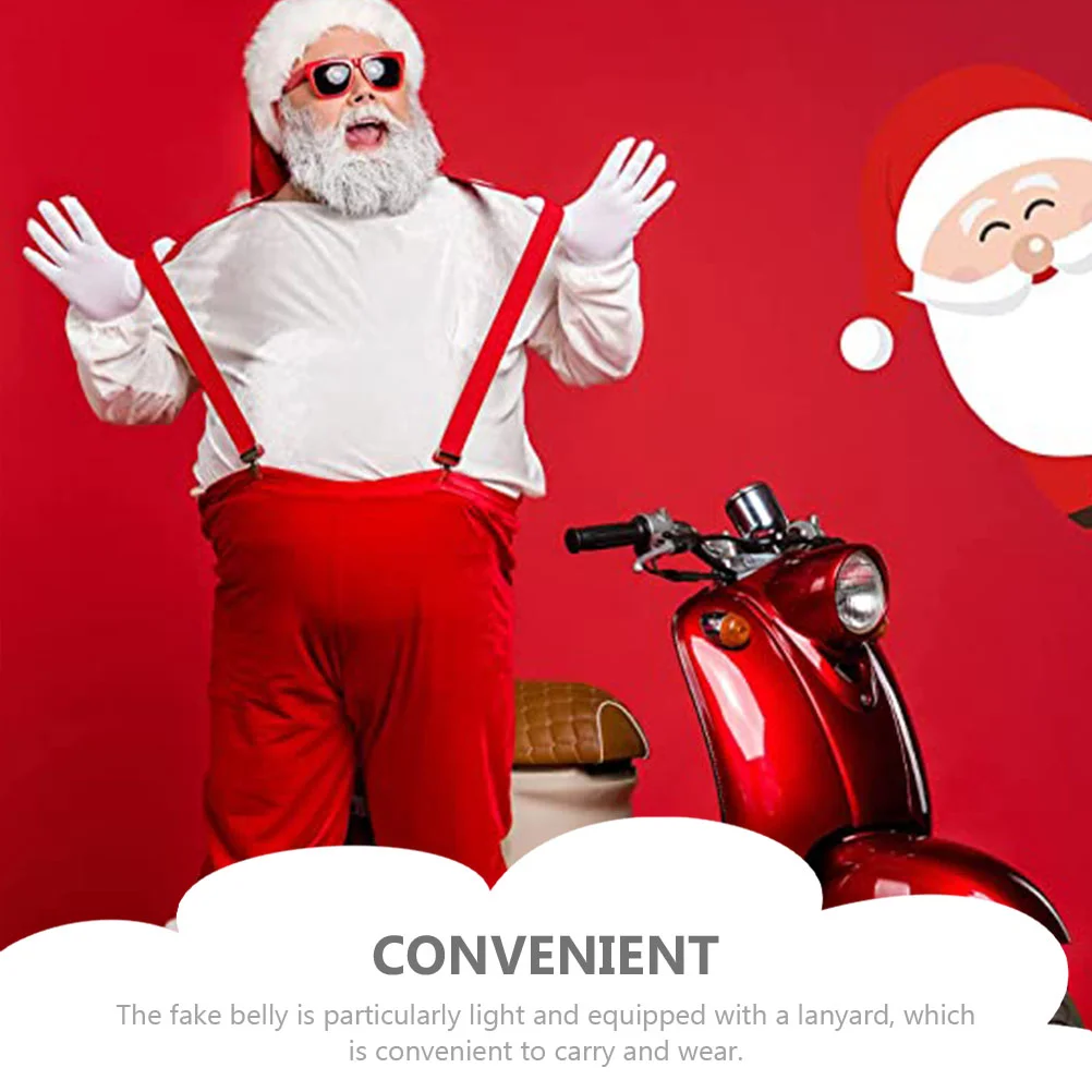 Christmas Santa Claus Props Artificial Belly Cosplay Polyester Fake for Men and Women