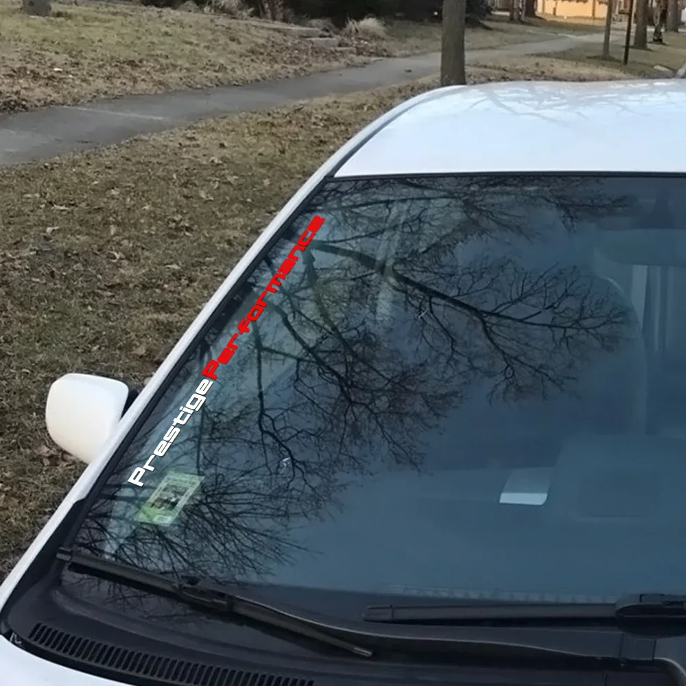 Pegatina para parabrisas delantero de coche, película de vinilo de estilo de rendimiento de prestigio, calcomanía de PVC, decoración del cuerpo, calcomanías de sintonización automática, accesorios