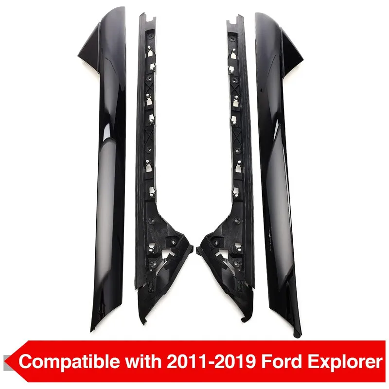 2 أزواج من الزجاج الأمامي الأيسر الأيمن على شكل حرف A لـ 11-19 Ford Explorer