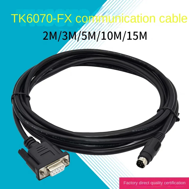 TK6070-FX For Weinview TK6070 HMI Touch Screen Connect Mitsubishi FX Series PLC FX2N FX3U TK6070IH/IK/IP-FX Programming Cable