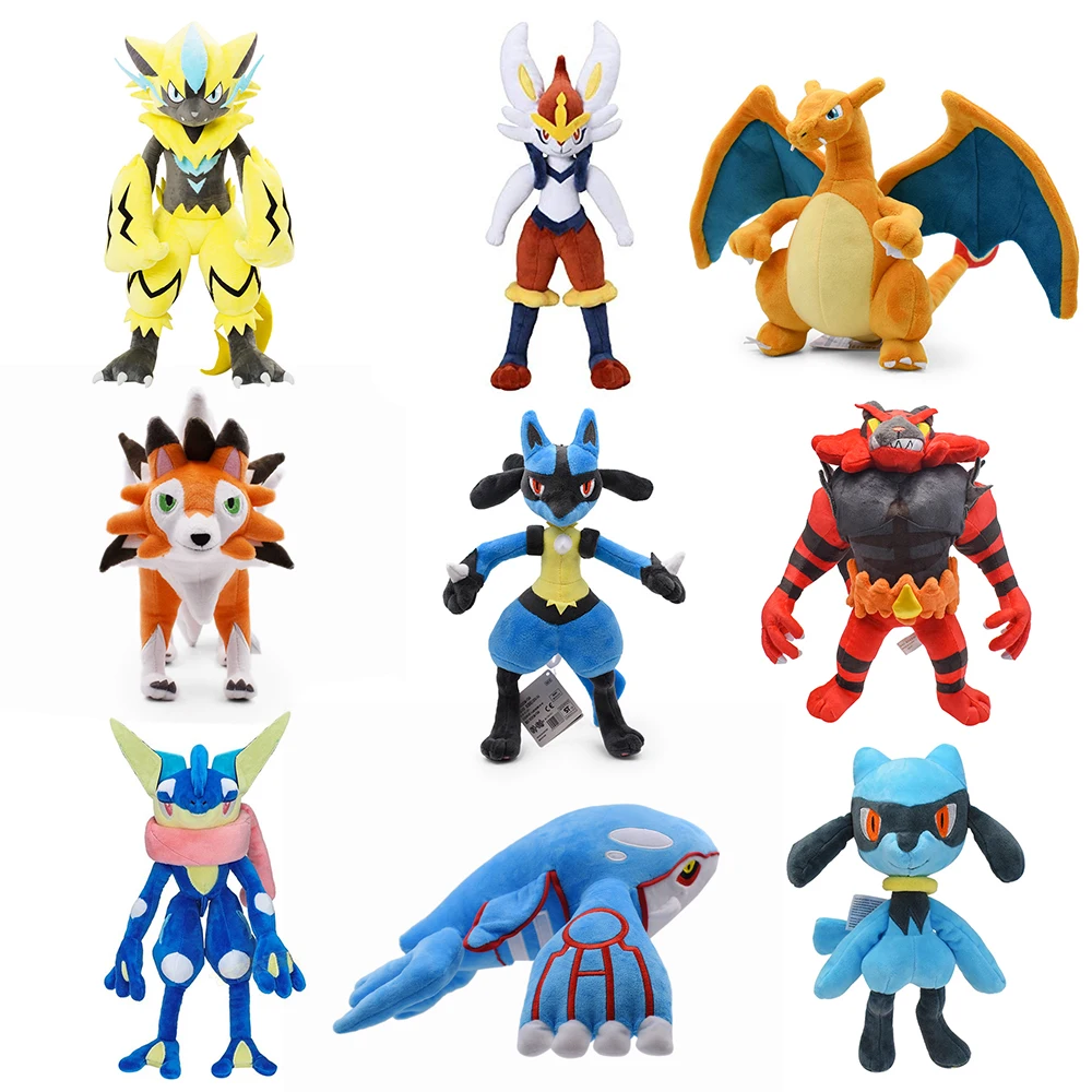 

Pokemon Lucario Zeraora Greninja Charizard Plush Toys Kawaii Plush Doll Soft Stuffed Cartoon Doll Birthday Gift For Kids