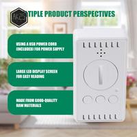AK25-Mini Desk Alarm Clock Digital Mirror LED Temperature USB Bedside Table Travel Clocks For Bedroom Living Home Decor
