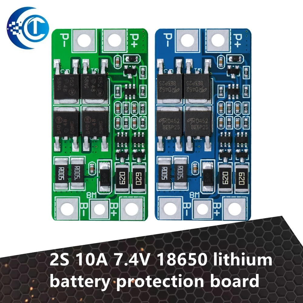 2S 10A 7.4V 18650 lithium battery protection board 8.4V balanced function/overcharged protection Good