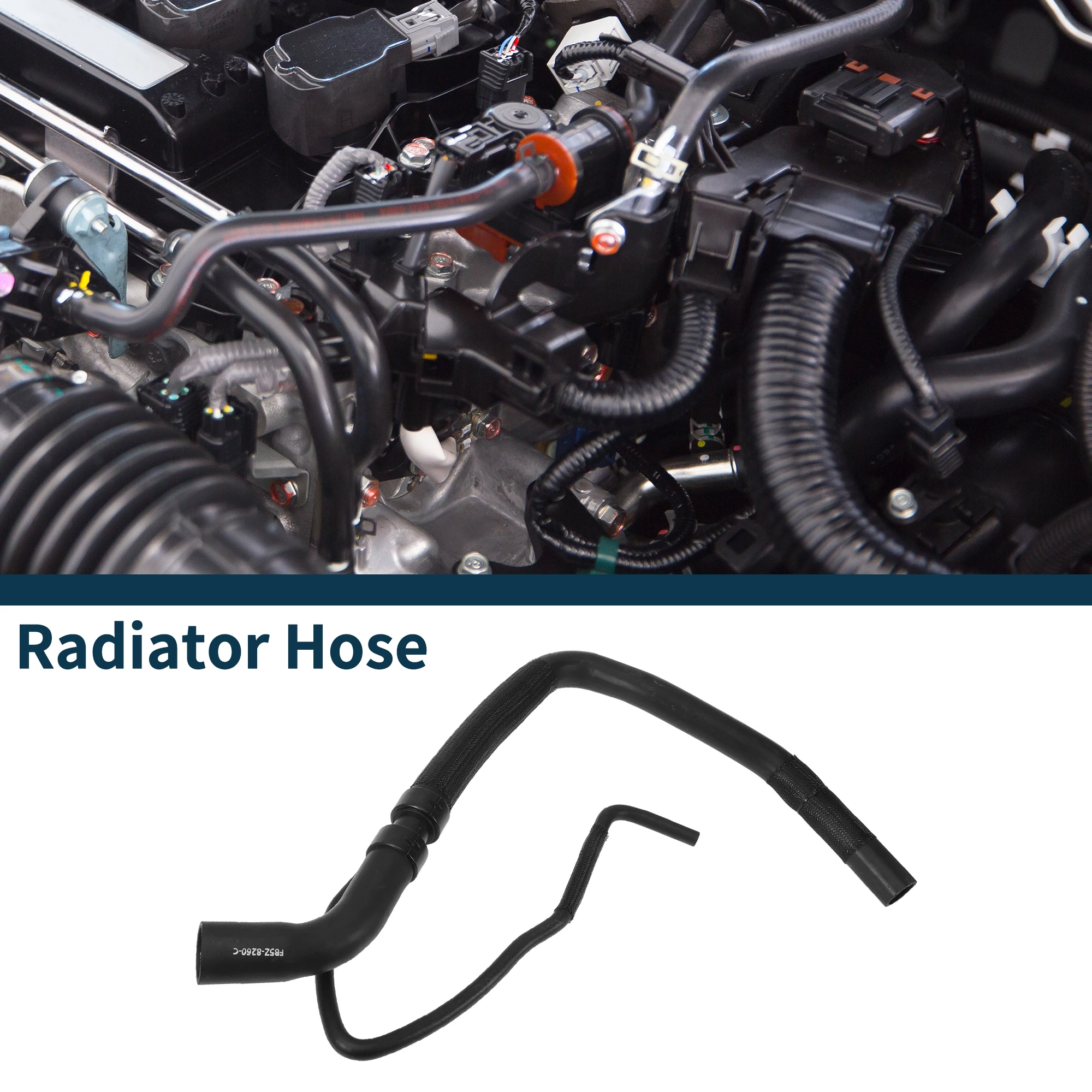 

X Autohaux Vehicle Radiator Hose No.FB5Z8260C for Ford Explorer XLT Limited Base Sport Utility 2.3L 2016-2019 Car Accessories