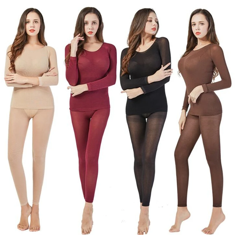 Underwear for Women Men Sexy Warm Long Johns Seamless Winter Thermal Underwear Set Warm Thermos Clothes