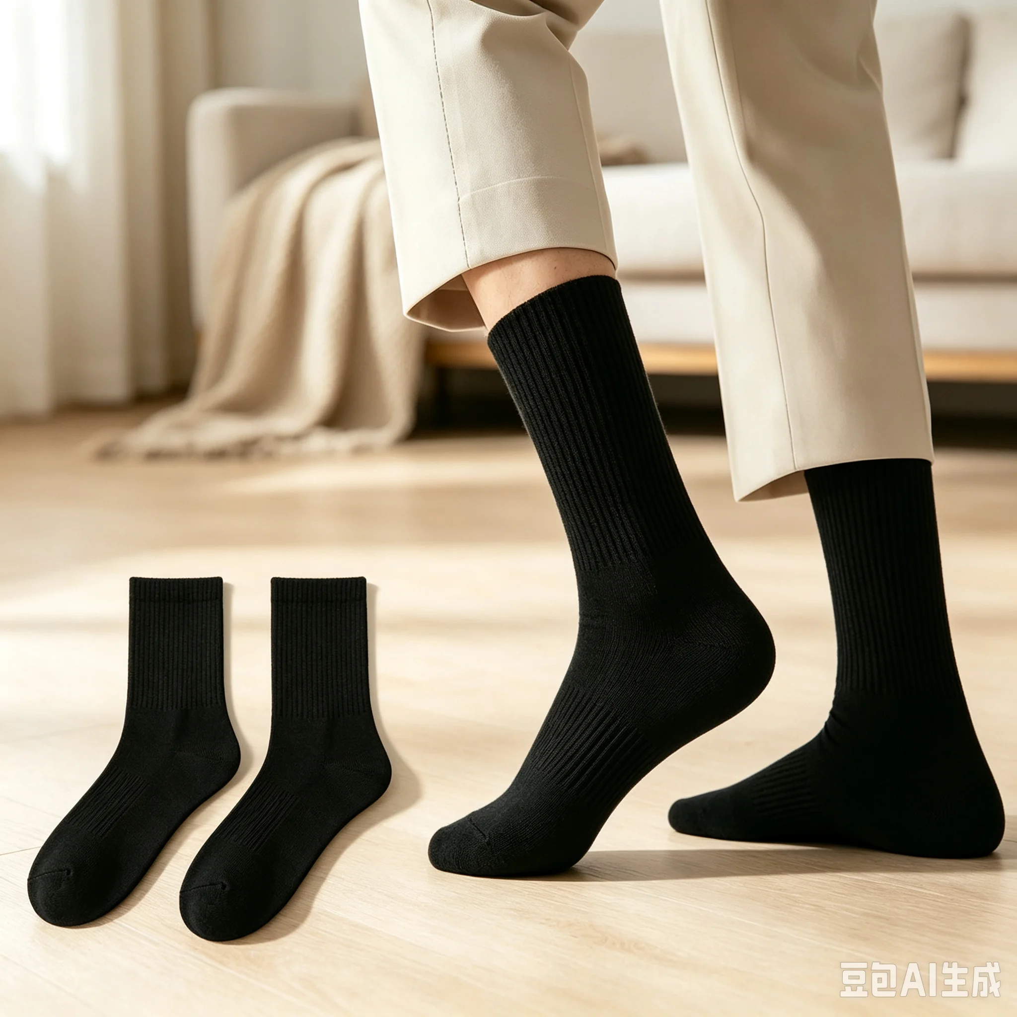 Athletic Sock Cushion - 2 pary męskich sportowych skarpet, oddychające,