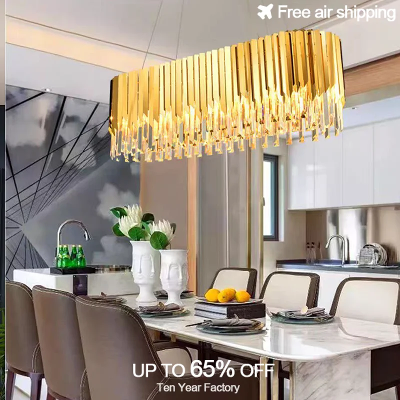 

Art Deco Modern Gold Crystal Hanging Ceiling Chandelier Pendant Light For Dining Room And Living Room Indoor Lighting