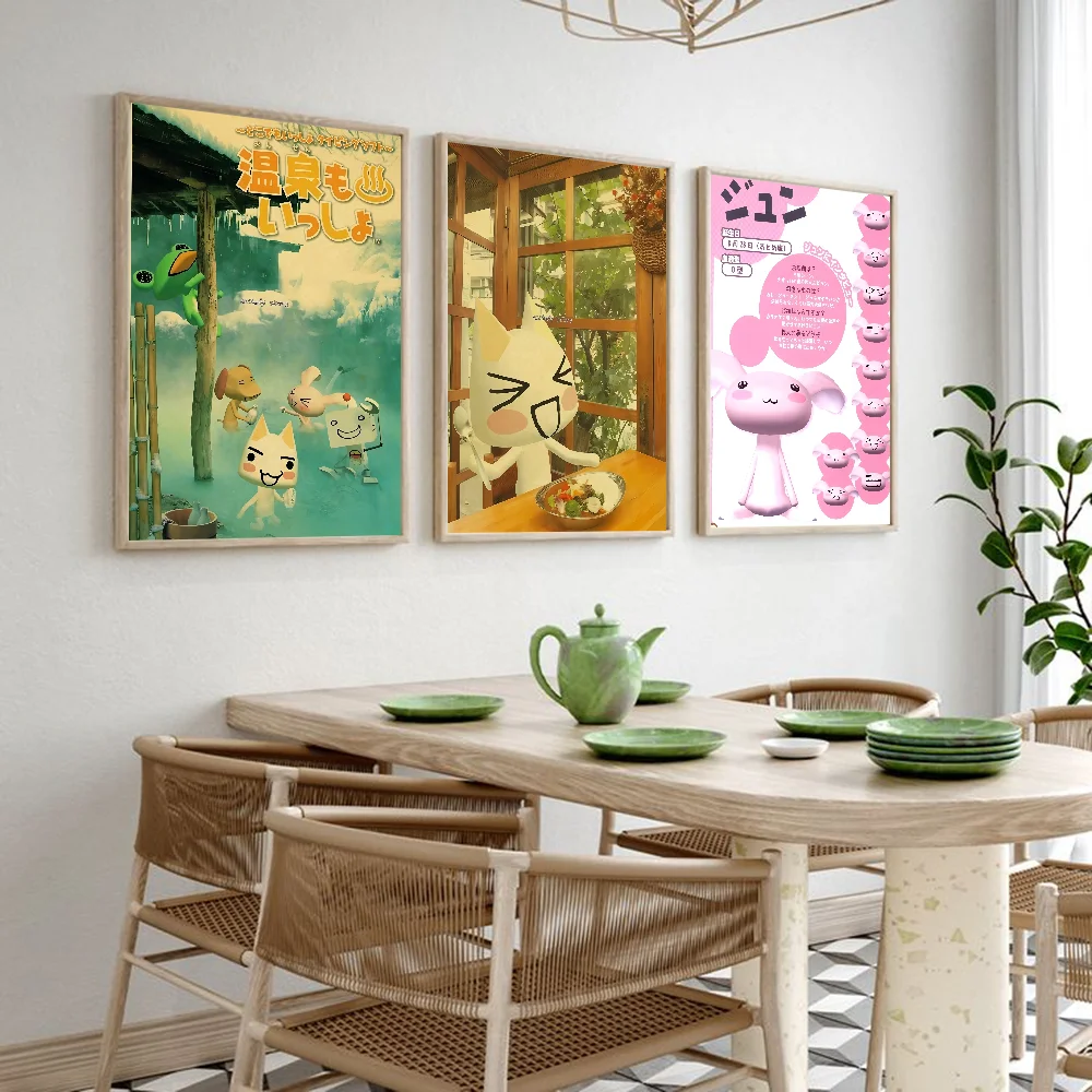 I-Inoue T-Toro CUTE Cat ملصق ساخن متعدد الأغراض جدار الفن لغرفة المعيشة غرفة نوم مكتب المدخل بار |   فكرة هدية ديكور المنزل