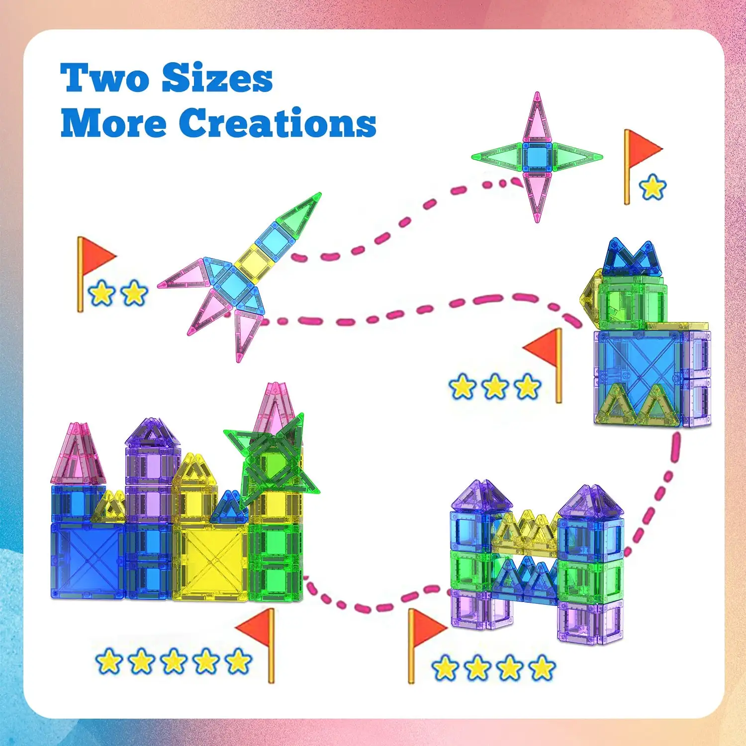 자석 블록 장난감, 자석 판, 휴대용 자석 건설 블록, 소년과 소녀를 위한 선물