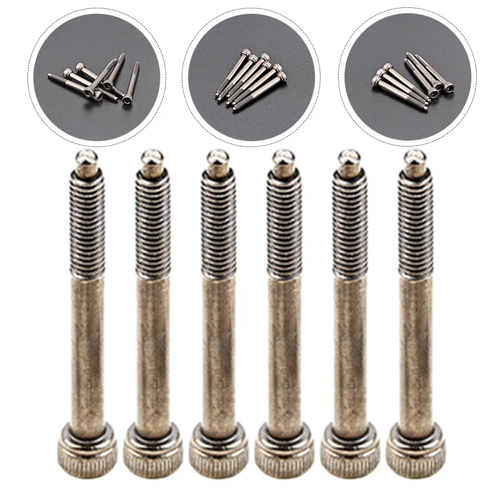 

6pcs Electric Guitar Bridge Screws Nickel Plated Metal For Tremolo System Saddle Replacement Guitar Accessories Musical