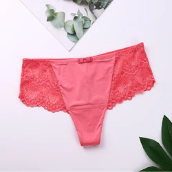 1PC Lace Traceless Panty Sexy Women's Briefs Female Mid Waist Underwear Panties Retro Women's Seamless Underpants