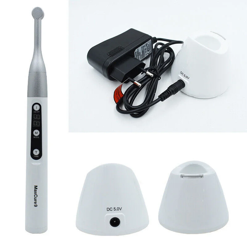 MaxCure9 Dental Drahtlose LED-Härtungslampe Photopolymer UV-härtendes Harzlicht Hochleistungs-2300 mW/cm2 Zahnheilkunde-Härtungsmaschine – Detail 11