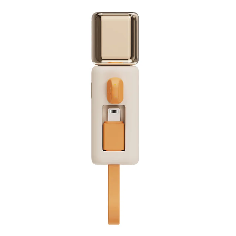 

Small gold bar super fast charging mobile power supply S10 portable tail plug 5000mAh emergency direct charging