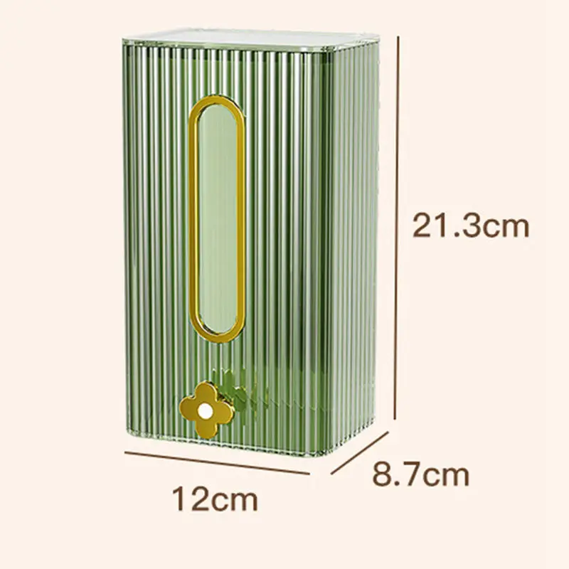 Tissue Box Napkin Holder Case Paper Box Container  Transparent Striped Hotel Storage Box Home Table Wall Hanging Paper Towel Box