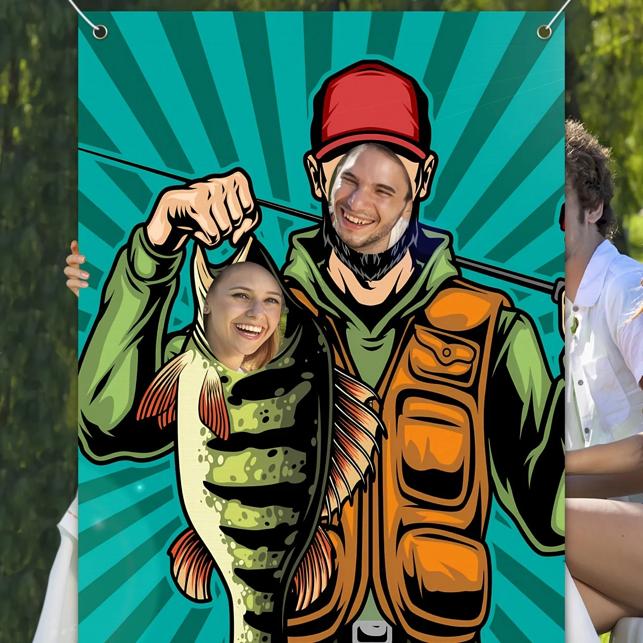 Fisherman Banner Backdrop Background Pretend Play Party Game Photo Booth Props Gone Fishing Fisher Fish Theme Decor for Boy Girl