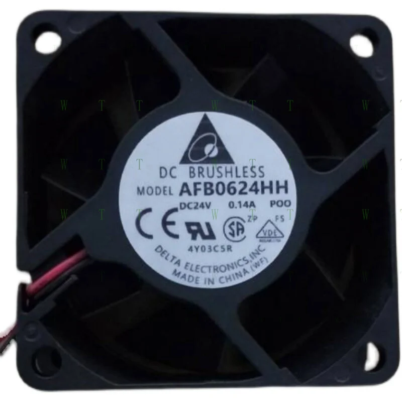 

H 1 pcs for Delta AFB0624HH 6025 24V 0.14A double ball inverter cooling fan 2 line