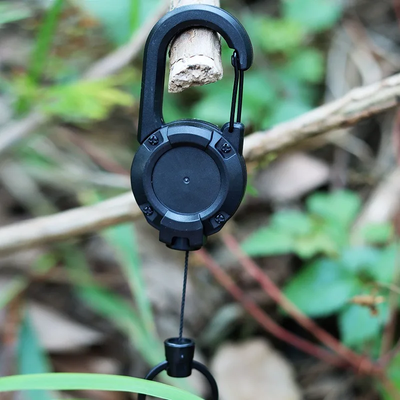 1Pcs Portable Extendable Key Holder Retractable Badge Reel Heavy Duty Clip Carabiner Keychain  for Men Outdoor Bag Accessorie